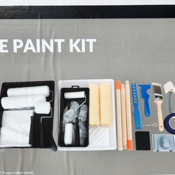 NEW 25 Piece Painting Tools Paint Roller DIY Home Improvement Supplies brushes - Picture 4 of 16